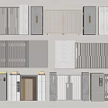 Diverse Modern Entrance Doors With Slatted Paneled And Textured Designs In Various Colors