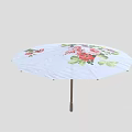 White Umbrella With Beautiful Floral Pattern For Stylish Everyday Use