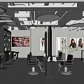 Modern Hair Salon Interior Design With Stylish Chairs Mirrors And Styling Stations