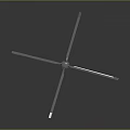 Modern Ceiling Fan With Four White Blades And Silver Motor Design