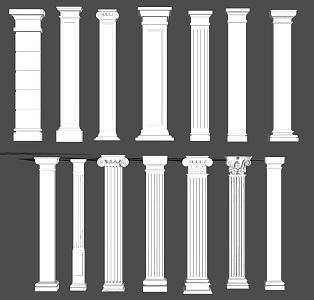 European Roman Column Roman Column Stigma Column Base Decorative Column 3d model