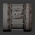 Industrial Cylindrical Metal Equipment With Rustic Surface And Striped Structure