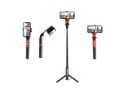 Retractable Selfie Stick Live Device Mobile Phone 3d model