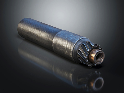 Modern silencer suppressor model