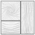 White Textured Fabric With Swirl Pattern And Soft Drapery Folds Design