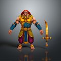 Western Samurai Western Warrior Western Hero Western Warrior Knight Hero Ancient Warrior Paladin 3d model