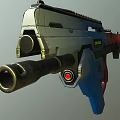 modern submachine gun sci-fi submachine gun 3d model