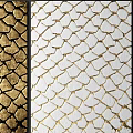 Elegant Gold and White Diamond Pattern Textured Wall Surface for Interior Design 3d model