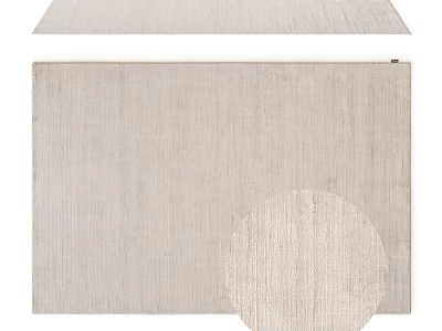 Beige Square Rug With Woven Texture And Modern Design For Home Decor 3d model