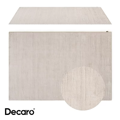 Beige Square Rug With Woven Texture And Modern Design For Home Decor 3d model