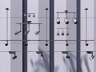 Modern Spotlights Track Lights 3d model