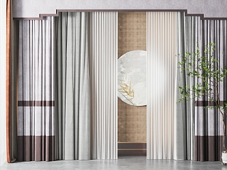 New Chinese Curtain 3d model