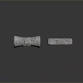 Two Weapon Hammers of Different Sizes with Silver Hammerheads and Wooden Handles