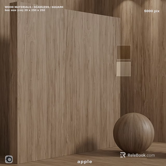 Wooden Texture Wall Components With Sphere Decoration And Colored Square Blocks 3d model 