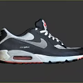 Nike Air Max 90 Sneakers With Navy White Gray And Red Color Design