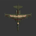 Military Fighter Jet With Camouflage Paint And Weapon Mounts Under Aerodynamic Wings