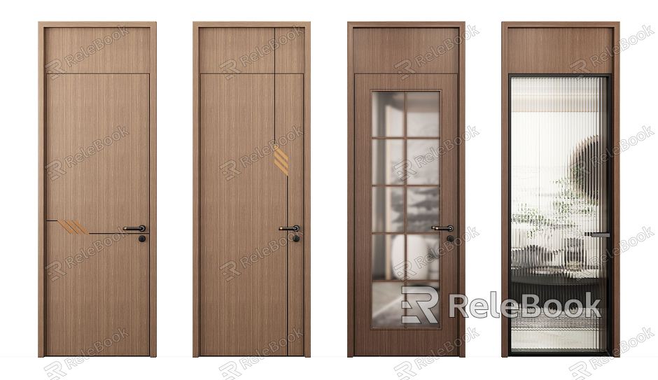 Modern swing door single door model