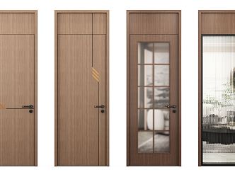 Modern swing door single door 3d model