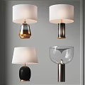 Modern Table Lamp Combination Bedside Metal Table Lamp Decorative Glass Lampshade Table Lamp Living Room Floor Table Lamp Study Room Table Lamp Simple Fashion Table Lamp 3d model