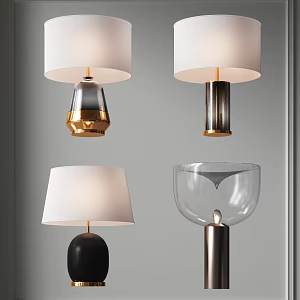 Modern Table Lamp Combination Bedside Metal Table Lamp Decorative Glass Lampshade Table Lamp Living Room Floor Table Lamp Study Room Table Lamp Simple Fashion Table Lamp 3d model