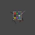 Bumblebee With Yellow Thorax And Colorful Rubik's Cube