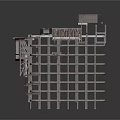 Industrial Metal Framework Structure With Platform And Mechanical Support Beams Design