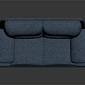 Modern Blue Leather Two Seater Sofa Stylish Interior Furniture Design