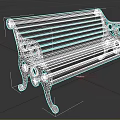 Classic Outdoor Bench With Wooden Slats And Ornate Metal Frame Design