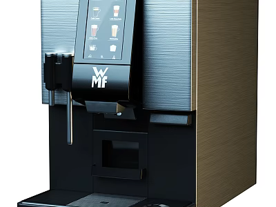 Modern WMF Coffee Machine with Digital Display and Metallic Finish for Kitchen Use 3d model
