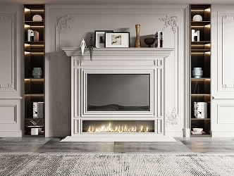 American Fireplace 3d model