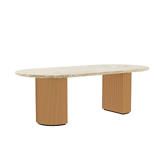 Table Dining Table Solid Wood Desk 3d model