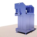 Blue Vertical Industrial Equipment With Steel Frame Control Panel And Sturdy Base