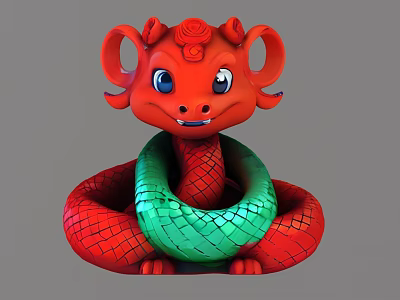 Green Snake 3d model