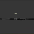 Modern Tactical Assault Rifle With Black Silver Finish And Optic Sight