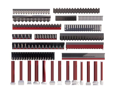 Ancient Architecture Traditional Components With Roof Tiles Decorative Brackets And Wooden Pillars 3d model