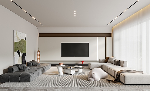 modern living room 3d model