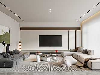 modern living room 3d model