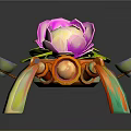 Mechanical Creature Design With Pink Flower And Colorful Legs Structure