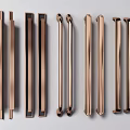 Various Styles Rose Gold Copper Metal Door Handles With Shiny Surface For Furniture