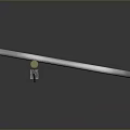 Modern Slim Lighting Fixture Set With Silver Metal Tubes And Reflective Base Design