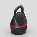 Sports Equipment Handheld Water Bottle with Black Body and Red Stripes for Gym Activities