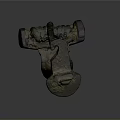 Ancient Bronze Daily Life Item With Unique Shape And Textured Surface