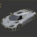White Modern Sports Car With Sleek Aerodynamic Design Rear Spoiler And Shiny Alloy Wheels