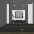 Modern Yoga Fitness Studio With Yoga Mats Wall Straps Green Plants And Large Window