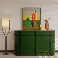 Modern Green Sideboard 3d model