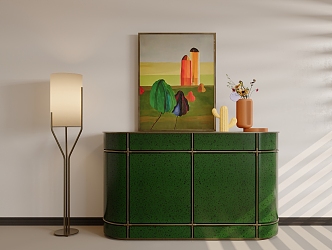 Modern Green Sideboard 3d model