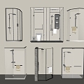 Shower Room Shower Room Shower Partition Shower 3d model