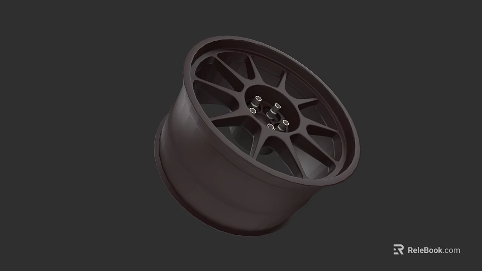 Car Wheel Rim With Stylish Dark Finish And Spoke Design For Modern Vehicles 3d model 