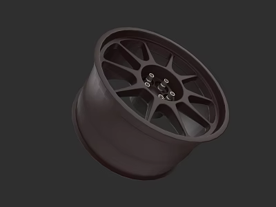 Car Wheel Rim With Stylish Dark Finish And Spoke Design For Modern Vehicles 3d model