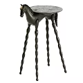 Unique Horse Shaped Dressing Table With Twisted Legs And Marble Top 3d model